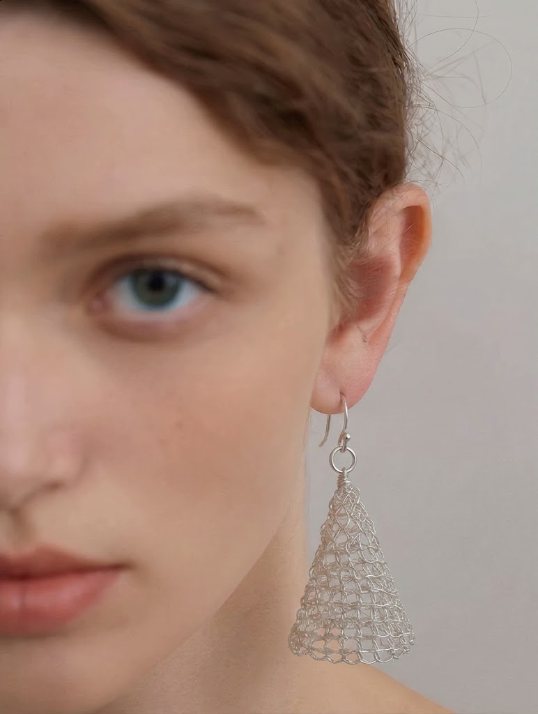 OREYNE Botanical Chinese Lantern Earrings – close-up detail