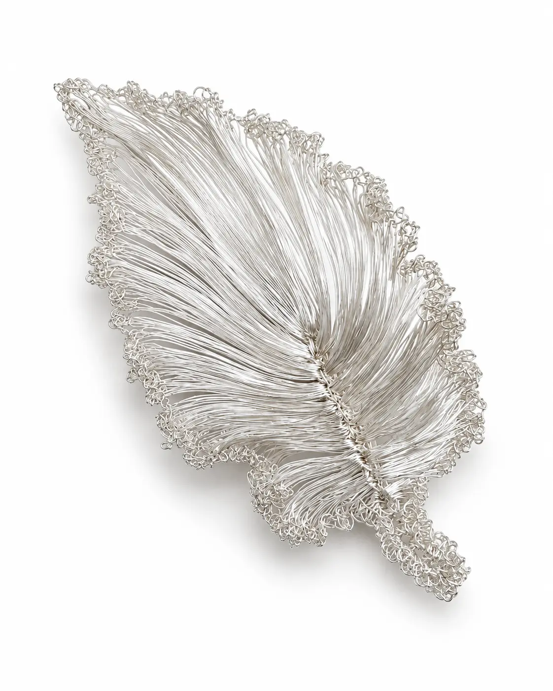 OREYNE Botanical Ruffled Leaf Brooch