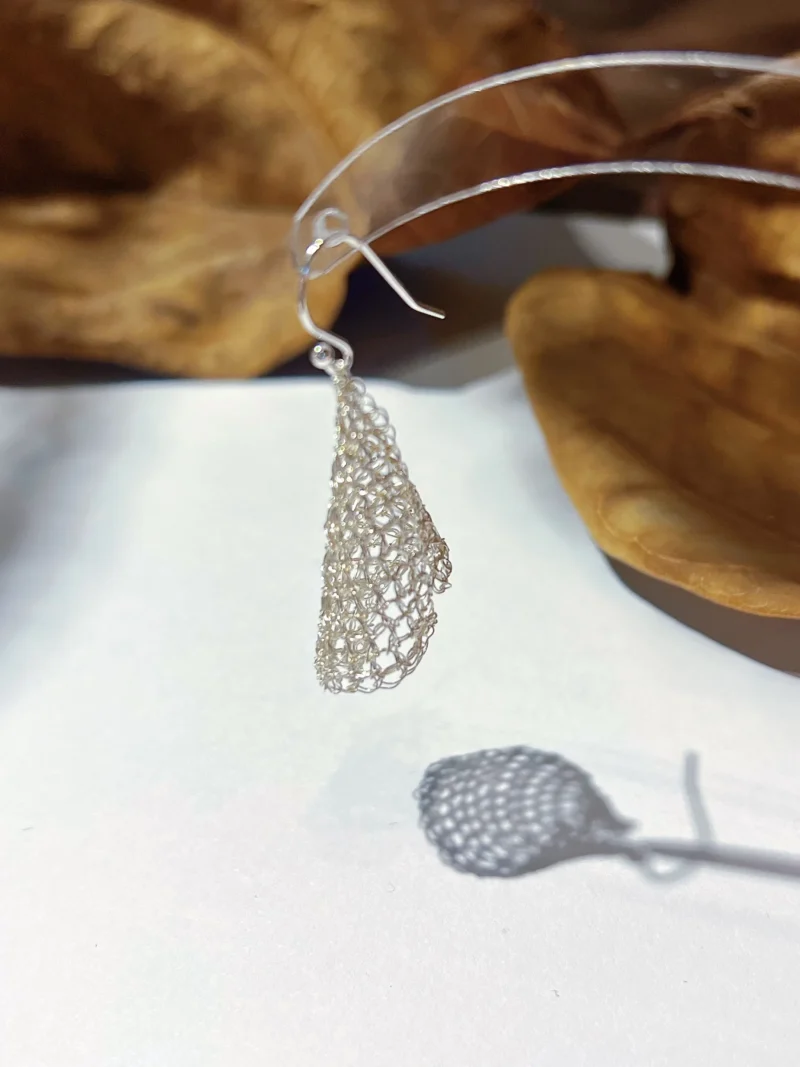 OREYNE Botanical Chinese Lantern Earrings – close-up detail