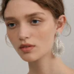 Silver Wire Leaf Earrings: 4 Details Inspired by Licuala Grandis
