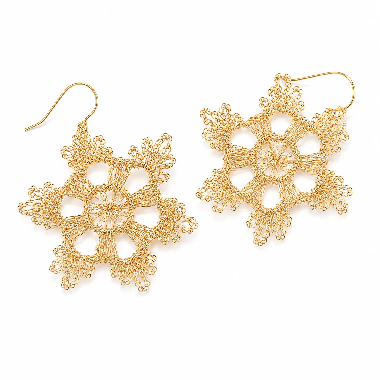 OREYNE Natural Phenomena Snow Crystal Earrings
