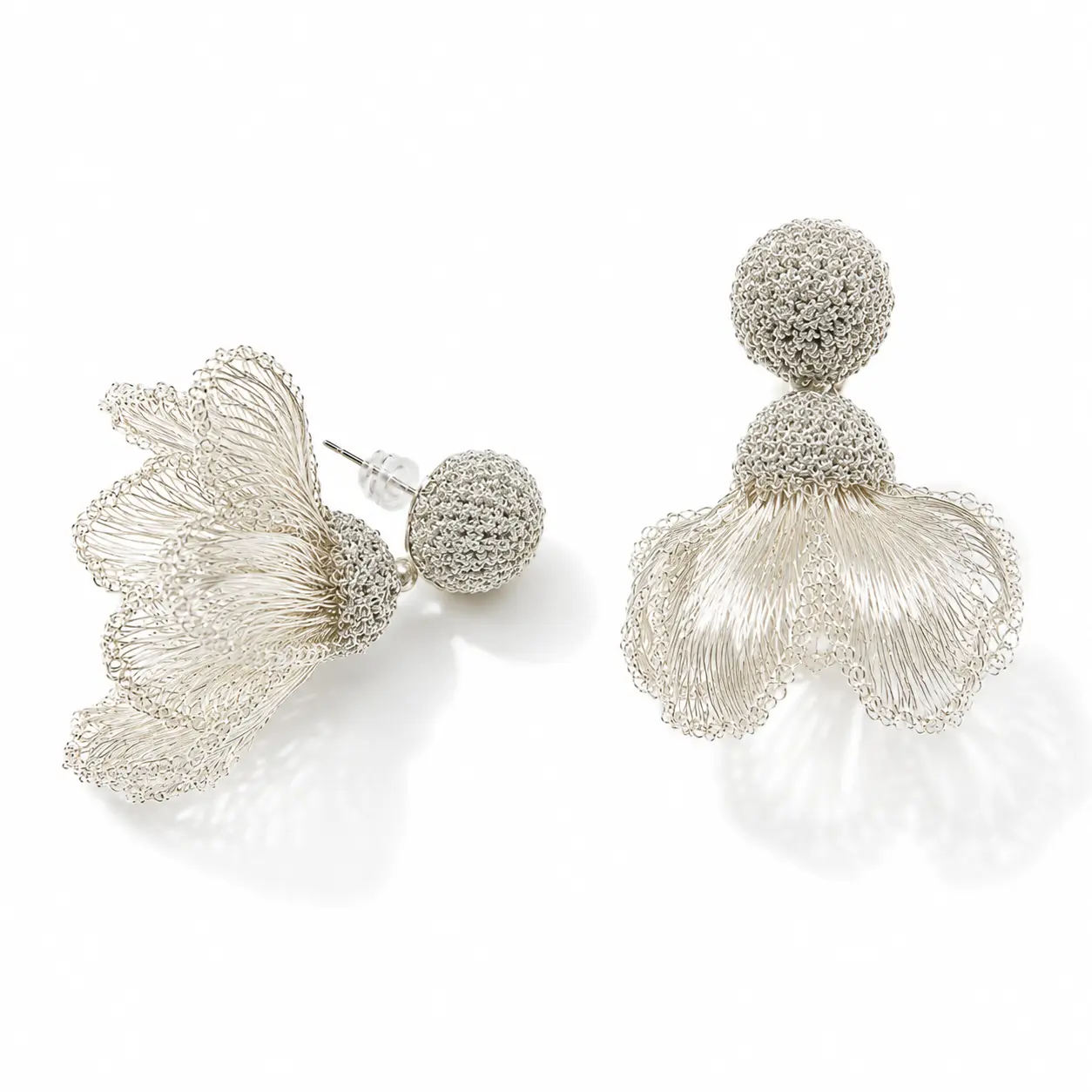 OREYNE Botanical Swan Clematis Earrings