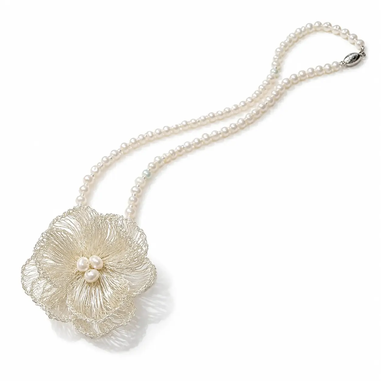 OREYNE Botanical Christmas Rose Necklace