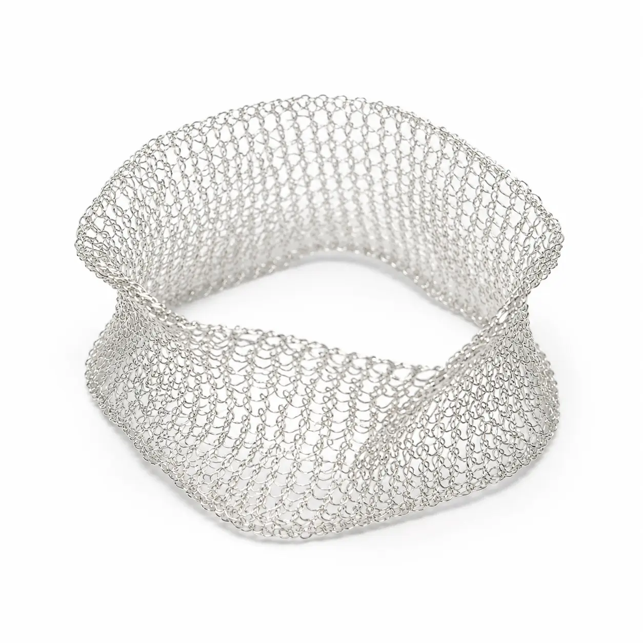 OREYNE Natural Phenomena Hoarfrost Mesh Cuff Bracelet
