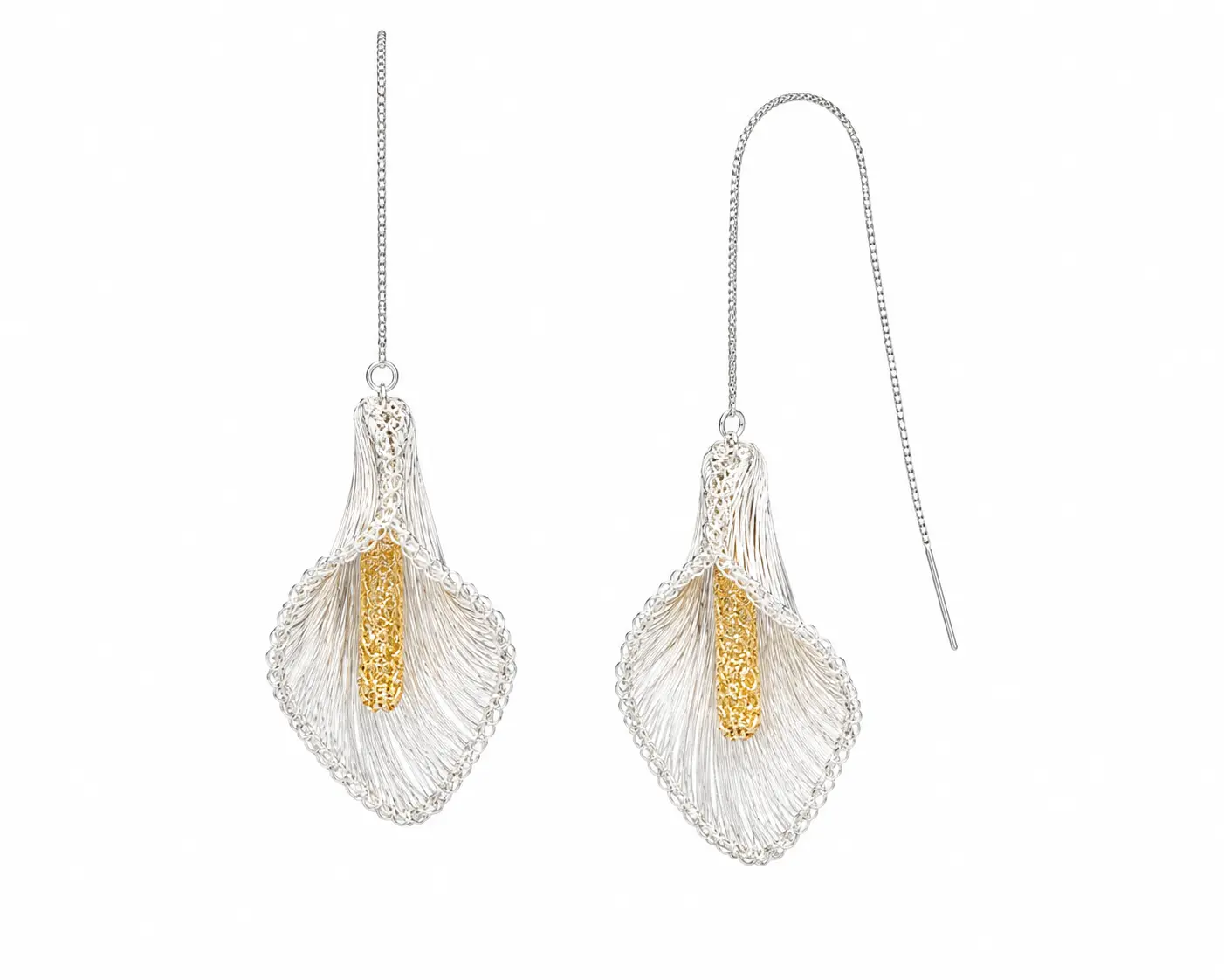 OREYNE Botanical Calla Lily Threader Earrings