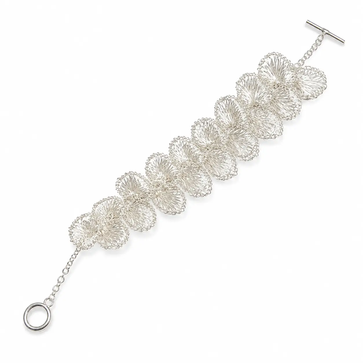 OREYNE Botanical White Hydrangea Bracelet