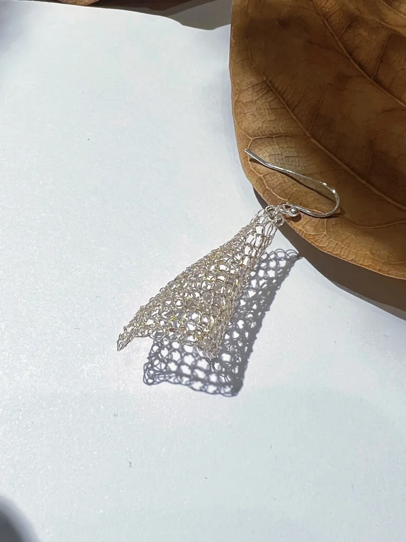 OREYNE Botanical Chinese Lantern Earrings – close-up detail
