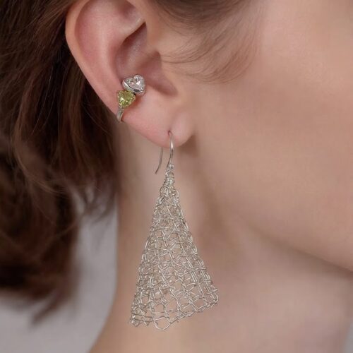 OREYNE Botanical Chinese Lantern Earrings – close-up detail