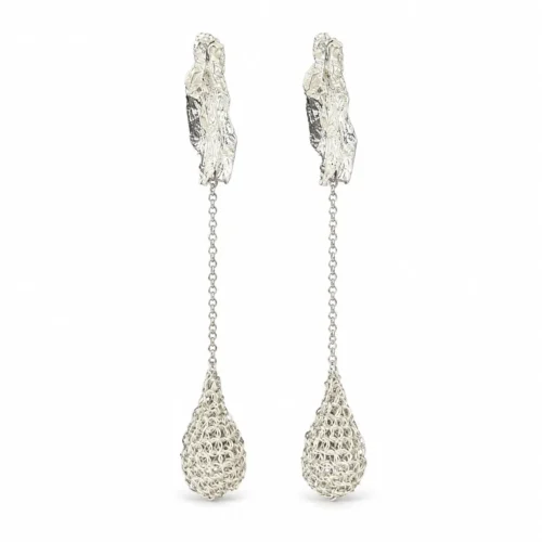OREYNE Botanical Dewdrop Bud Drop Earrings