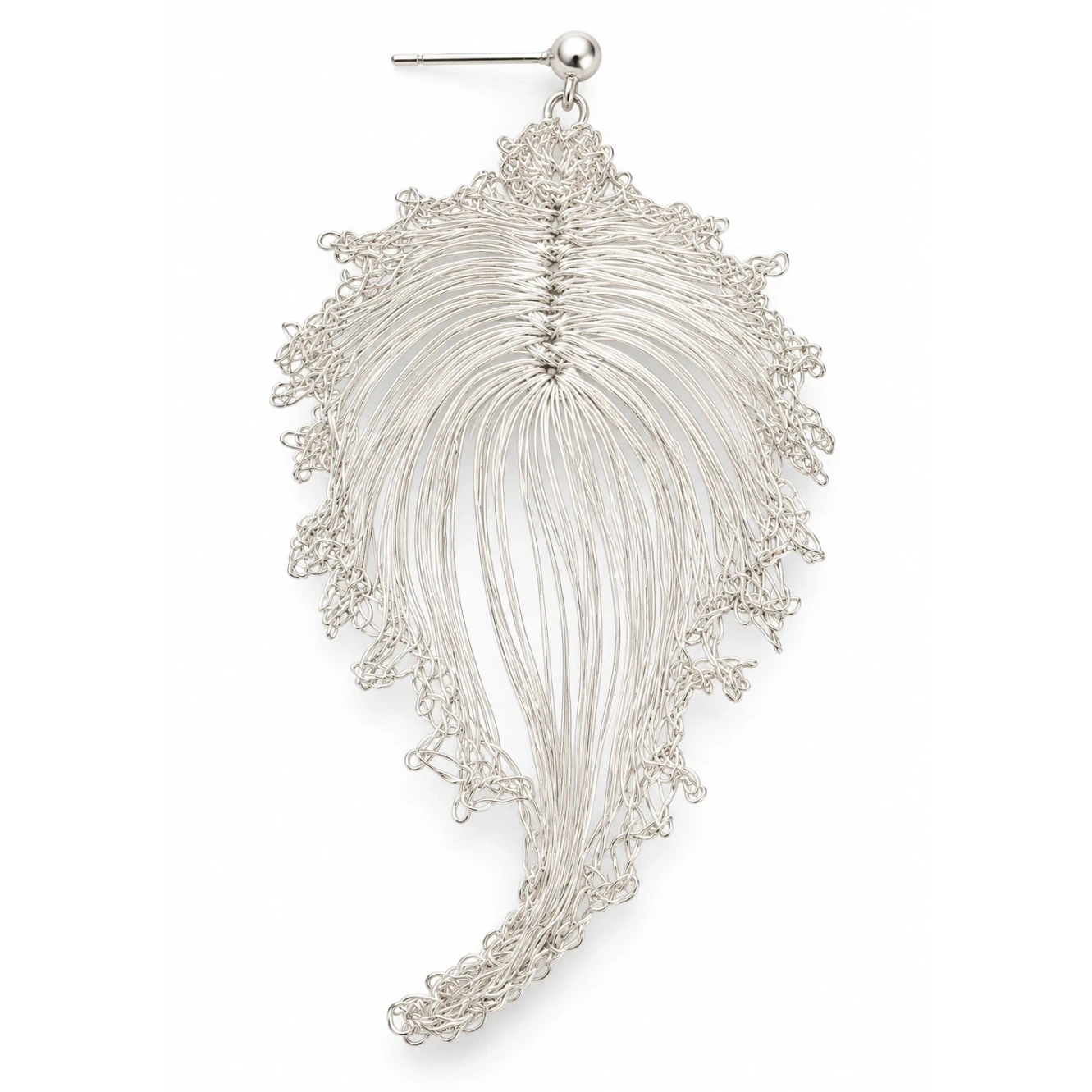 Bodhi Leaf - Handwoven Drop Earrings